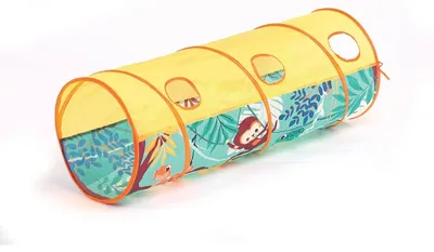 Produktbild von Kriechtunnel Spieltunnel Kindertunnel - Faltbar - Dschungel-Motiv - 42 x 120 cm