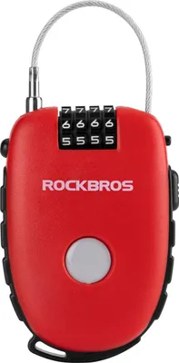 Produktbild von ROCKBROS Mini Helmschloss Kabelschloss Fahrradschloss Länge 94cm rot