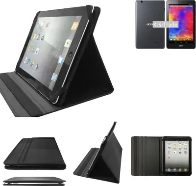 Produktbild von High quality kompatibel mit ACER Iconia One 8 (B1-810) Schutz Hülle Business Case Tablet Schutzhülle Flip Cover Ultra Slim Bookstyle Tasche schwarz.