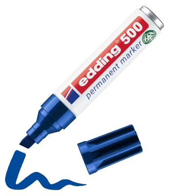 Produktbild von Edding 500, Blau, Meißel, Blau, Weiß, 2 mm, 7 mm, CE