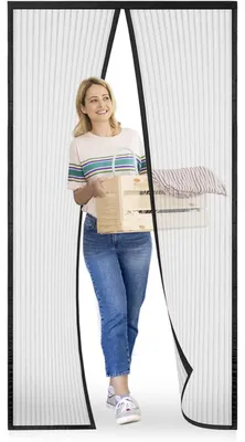 Image de Moustiquaire magnétique pour portes-fenêtres/portes de balcon, sans perçage, 85 x 200 cm