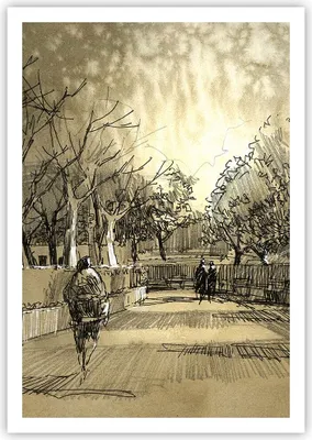 Produktbild von Poster - Poster ohne Rahmen - Park Spaziergang Baum - 70x100 cm - Wand Bild - Wanddeko - Wandbilder - Kunstposter - Wandposter - Bilder - Kunstdruck - Wanddekoration - Wandbild - P2XPA70x100-3758