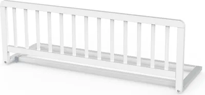 Image de Barrière de lit GEUTHER 110 cm en blanc | Bois massif | Rabattable | Pour matelas jusqu'à 18 cm | Montage sur sommier à lattes