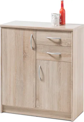 Produktbild von Kommode Anrichte Beistellschrank Hochkommode Standschrank Schrank "Olli III" Sonoma-Eiche