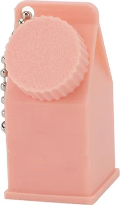 Produktbild von Milk Carton Box Keychain ausreichend Innenraum tragbares leichte Aufbewahrungskoffer für Home Travel Pink