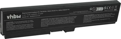 Produktbild von vhbw Akku Ersatz für Toshiba PA3636U-1BAL, PA3636U-1BRL, PA3635U-1BAM, PA3635U-1BRM, PA3634U-1BAS für Notebook (4400 mAh, 10,8 V, Li-Ion)