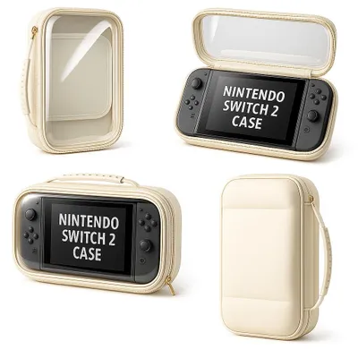 Produktbild von Sicherheit Tasche für die Nintendo Switch 2 – Hartschalen Etui mit Griff & Innenfach – stoßfest, wasserabweisend, Reise-Case für Konsole & Zubehör
