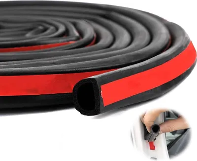 Obrázek produktu pro Samolepicí gumová těsnicí páska tvar D 10 mm x 8 mm x 4 m