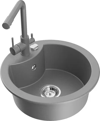 Produktbild von Mexen Diego 1-Becken-Granit-Spüle mit Mischbatterie Duero, Grau - 6512-71-671600-71