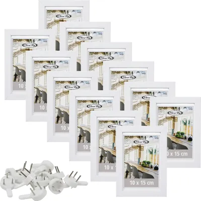 Obrázek produktu pro Sada rámečků na obrázky 10 x 15 cm, bílá, 12 kusů