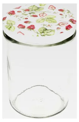 Produktbild von 50er Set Sturzgläser 230 ml HOCH mit TO 66 Schraubdeckel Wald-Erdbeere