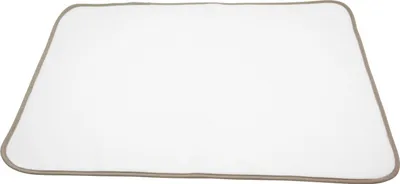 Produktbild von Badematte Duschvorleger Samt Frottee, ca. 50x70 cm weiß mit grauem Rand