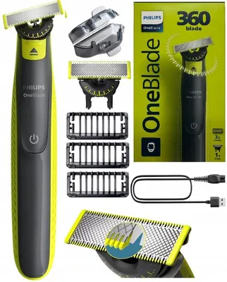 Produktbild von Philips Oneblade Bart- und Rasiertrimmer mit 3 Aufsätzen, wasserdicht GOLARKA