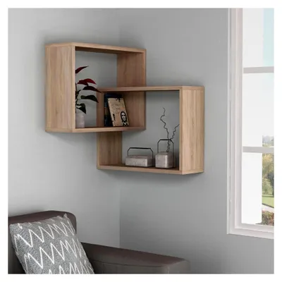 Produktbild von Eckregal mit 2 Ablageflächen zur Wandmontage
