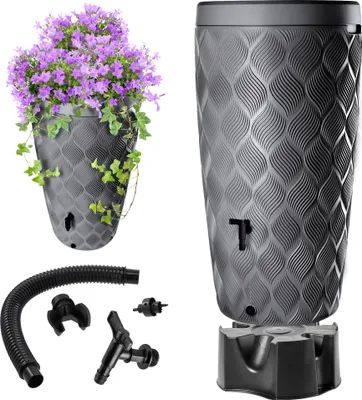 Produktbild von KADAX Regenwassertank 240L Wasserfassbehälter + Wasserhahn-Blumentopfständer