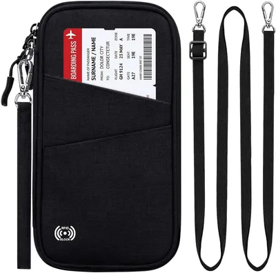 Produktbild von Travelhawk Paspoorthoesje RFID Travel Wallet – Wereldkaart Zwart