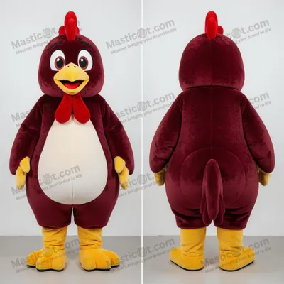 Produktbild von Runde MASTICOT rote Cartoon-Hühner-Maskottchen-Kostüm