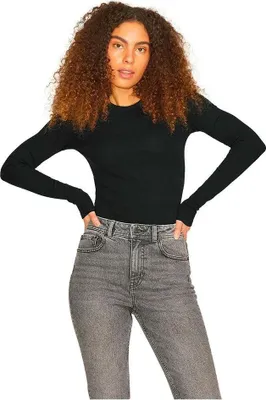 Produktbild von Jack & Jones Freya Rib Jjxx Langarm-t-shirt Schwarz M Damen Schwarz M