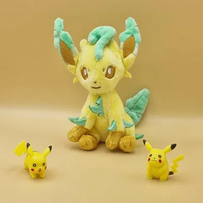 Produktbild von Pokemon Folipurba Kuscheltier - 17 cm Plüschtier Leafeon