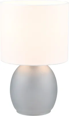 Image de Lampe de table avec abat-jour Vela gris-blanc, 1xE14x10W, verre, dimensions : 29x18x18 cm, IP20, Trio