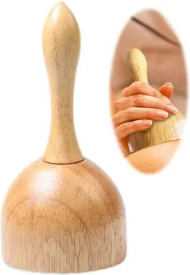 Produktbild von Massagerolle aus Holz, Anti-Cellulite-Massagerolle, Körpermesotherapie-Massage, Lymphdrainage, für den Rücken
