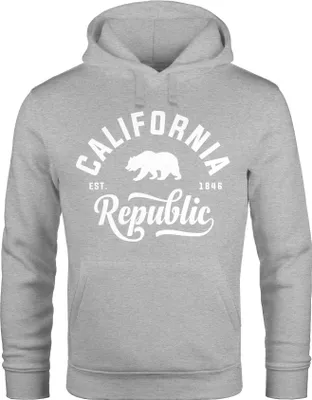 Produktbild von Hoodie Herren California Republic Kapuzen-Pullover Männer Neverless® grau XXL
