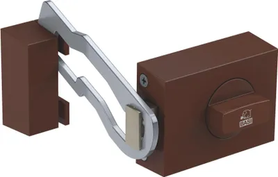 Produktbild von BASI - Türzusatzschloss - KS 500 - 45 mm - Braun - käntig - mit Sperrbügel - 1304-0204