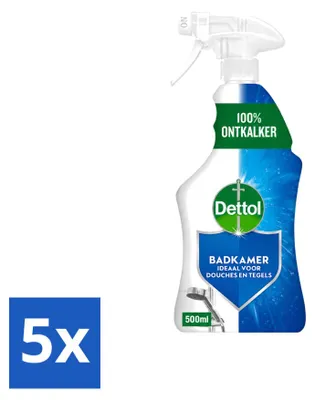 Produktbild von 5 x Dettol Power Badkamerreiniger Spray 500ml - Vorteilspackung - 5 Stücke