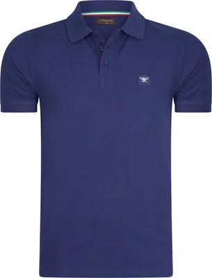 Zdjęcie produktu dla Cappuccino Italia Polo Plain Pique Blue - Large S