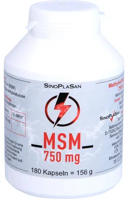 Image de SinoPlaSan MSM 750 mg gélules, 180 gélules