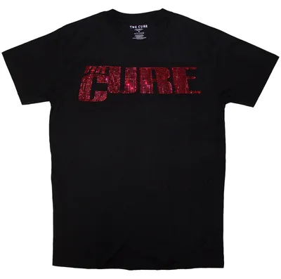 Image de The Cure - T-shirt officiel du groupe - Logo (Diamante), X-Large, noir