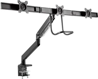 Zdjęcie produktu dla InLine - Zestaw montażowy - dla 3 wyświetlaczy LCD - aluminium - czarny - rozmiar ekranu: 68,58 cm (27") - uchwyt biurkowy (23172A)