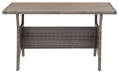 Obrázek produktu pro vidaXL Zahradní stůl šedý 120x70x66 cm Poly ratan