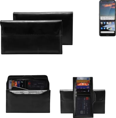 Produktbild von K-S-Trade Handy Hülle kompatibel mit Nokia 5.3 Schutz Hülle Tasche Schutz Case Handytasche Kunstleder schwarz, 1x