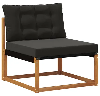 Image de Canapé d'extérieur de taille moyenne vidaXL en bois d'acacia massif et Textilene Nature