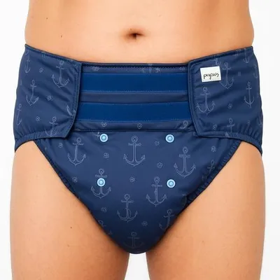 Produktbild von Wiederverwendbare Stoffwindel für Erwachsene mit Tasche und Saugeinlage – Größe S/M/L - ANKER