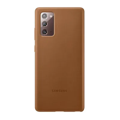 Produktbild von Samsung Galaxy Note 20 Hülle - Echtleder - Samsung Backcover - Braun
