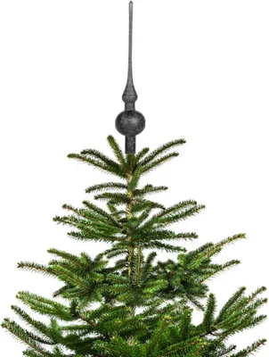 Produktbild von Christbaumspitze 28cm Anthrazit Eislack