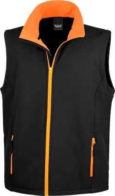 Produktbild von Result Core Herren Softshell Bodywarmer / Gilet RW3699 (4XL) (Schwarz/Orange)
