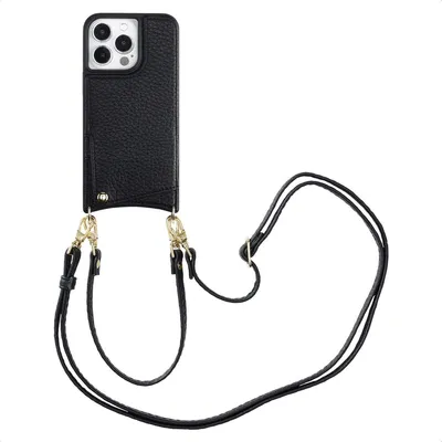 Image de Selencia Nova Phone Case avec cordon et porte-cartes pour l'Apple iPhone 13 Pro - Noir