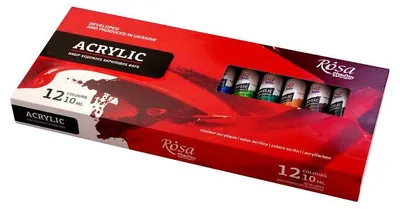 Produktbild von Acrylfarben-Set ROSA Studio, 12 × 10 ml