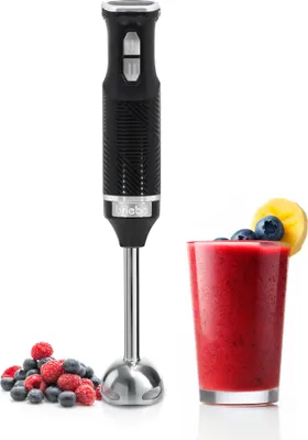 Obrázek produktu pro Briebe HB1173BLK Ruční mixér Elegance, odnímatelná mixovací noha, nože z nerezové oceli, ergonomický design černý