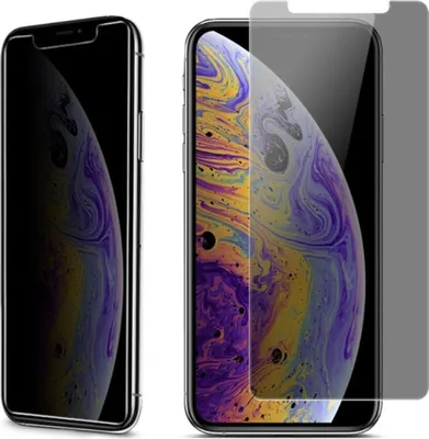 Produktbild von Apple iPhone XS Max Blickschutz Panzer Schutz Glas Anti-Spy Glasfolie 9H - 1 Stück