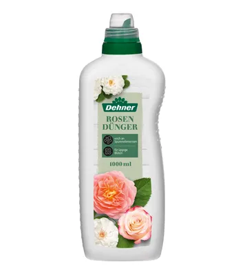 Produktbild von Dehner Rosendünger, hochwertiger Flüssigdünger, Dünger für Rosen, organischer NK-Dünger, ökologisch wertvoll, 1 l, für ca. 150 l