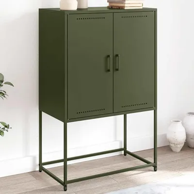 Immagine prodotto di vidaXL Credenza verde oliva 68,5x38,5x107 cm acciaio