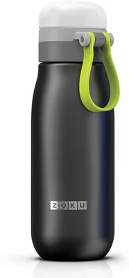Productafbeelding van ZOKU - RVS drinkfles voor kinderen, ultralicht, 500 ml, zwart, model ZK 203-BK, artikelnummer 815706021750