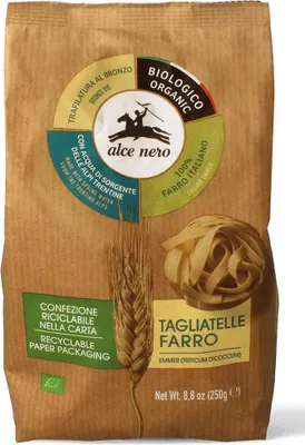 MAKARON (Z PŁASKURKI) GNIAZDA TAGLIATELLE BIO 250 g - ALCE NERO