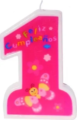 Produktbild von Geburtstagskerze, 1 Stück, rosa, 11 cm – GoParty