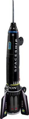 Produktbild von Blechspielzeug Rakete schwarz Moonrocket Skyexpress Spaceship Blechrakete