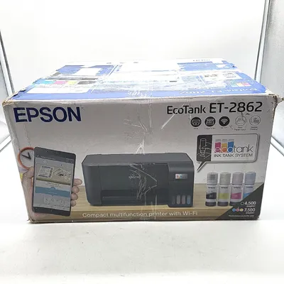 Produktbild von Epson EcoTank ET-2862, Tintenstrahl, Farbdruck, 5760 x 1440 DPI, A4, Direktdruck, Schwarz